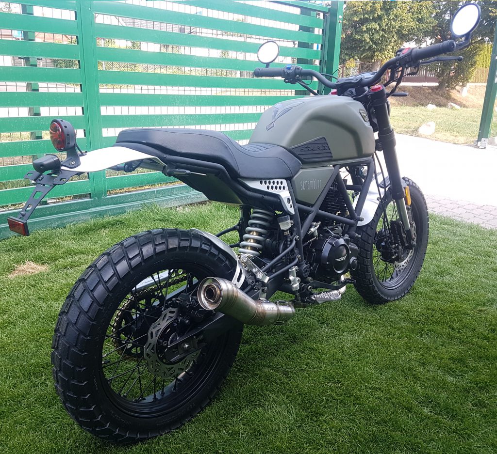 motocykl 125cc zipp scrambler 125cc 2020 kolor zielony salon 2 kółka