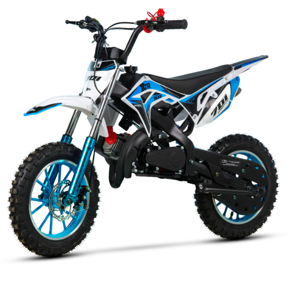 MINI CROSS 49CC XTR 701 E-START rozruch elektryczny KOŁA 10 KOLOR NIEBIESKI