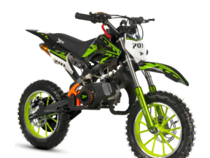 MINI CROSS 49CC XTR 701  PULL START rozruch szarpak KOŁA 10 KOLOR ZIELONY