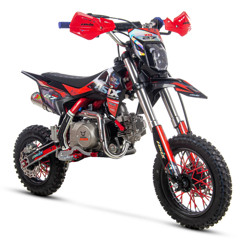 CROSS 90CC ASIX XB-27 90CC KOŁA 12/10 E-START rozruch elektryczny PÓŁAUTOMAT KOLOR CZERWONY