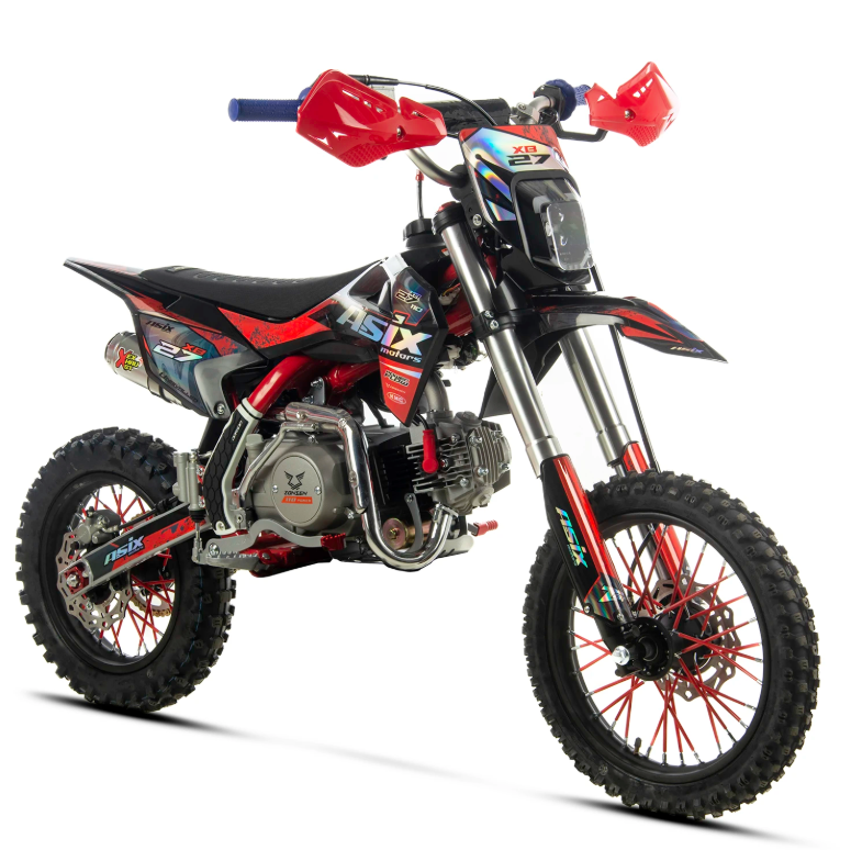 CROSS 110CC ASIX XB-27 110CC KOŁA 14/12 E-START rozruch elektryczny PÓŁAUTOMAT KOLOR CZERWONY