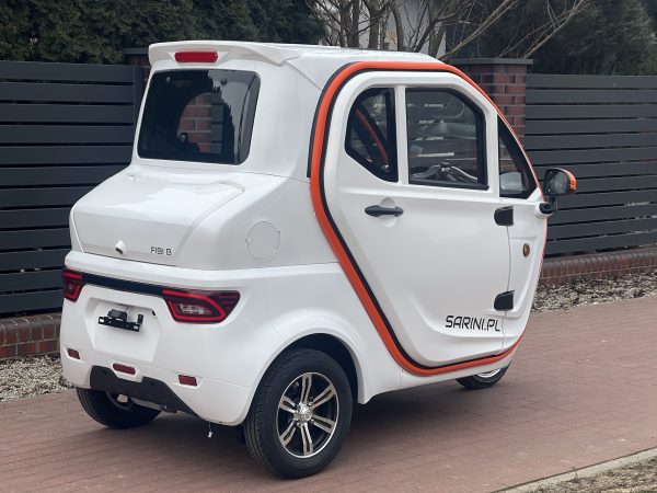 MINI SAMOCHÓD SARINI FIBI B BAGAŻNIK 3-kołowy 2500W 72V 58AH KOLOR biały - obrazek 4