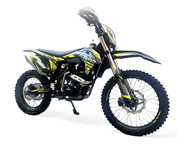 CROSS 250CC KXD ALFARAD T7 KOŁA 21/18 E-START rozruch elektryczny SKRZYNIA MANUALNA KOLOR ZŁÓTY