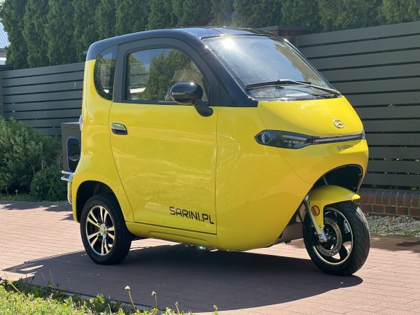 MINI SAMOCHÓD SARINI TITO H HYBRYDOWY 3-kołowy 2000W 65AH KOLOR ŻÓŁTO-CZARNY - obrazek 2