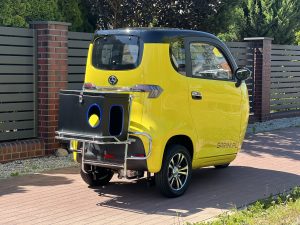 MINI SAMOCHÓD SARINI TITO H HYBRYDOWY 3-kołowy 2000W 65AH KOLOR ŻÓŁTO-CZARNY