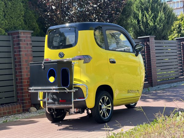 MINI SAMOCHÓD SARINI TITO H HYBRYDOWY 3-kołowy 2000W 65AH KOLOR ŻÓŁTO-CZARNY - obrazek 4