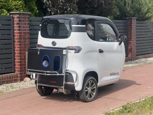 MINI SAMOCHÓD SARINI TITO HS HYBRYDOWY 3-kołowy 3000W 65AH KOLOR BIAŁO-CZARNY