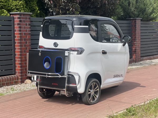 MINI SAMOCHÓD SARINI TITO HS HYBRYDOWY 3-kołowy 3000W 65AH KOLOR BIAŁO-CZARNY