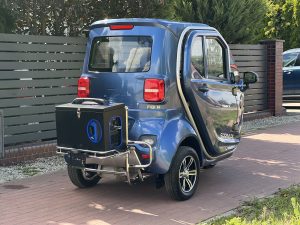 MINI SAMOCHÓD SARINI FIBI H 3-kołowy 2500W 72V 58AH KOLOR NIEBIESKI HYBRYDA