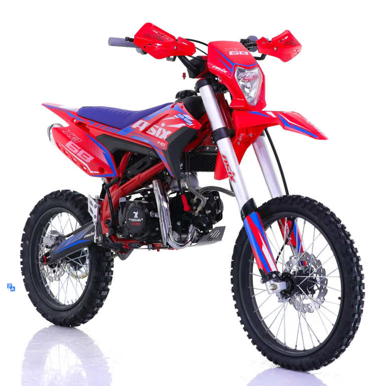 CROSS 140CC ASIX XB-68 140CC KOŁA 19/16 E-START SKRZYNIA MANUALNA rozruch elektryczny KOLOR CZERWONY