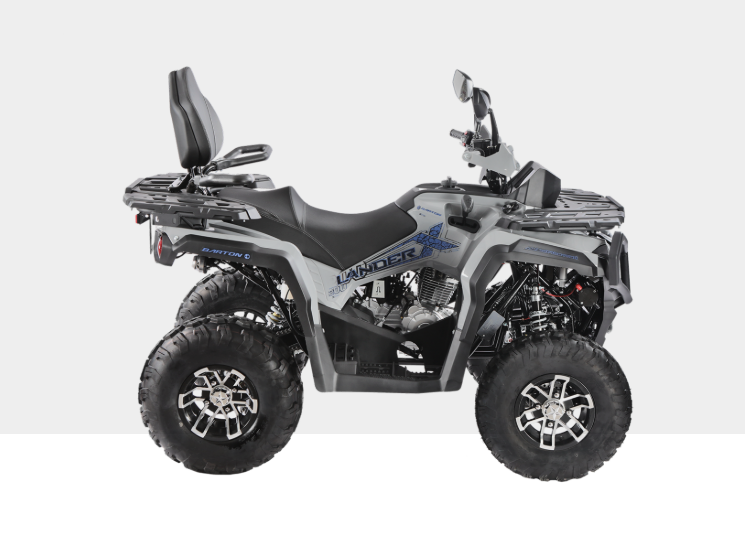 QUAD 196CM3 BARTON XLANDER 200 AUTOMAT rozruch elektryczny do rejestracji, homologacja 2 osoby: T3B KOLOR SZARY
